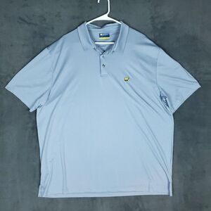 Jack Nicklaus Polo Shirt Mens 2XL Blue Performance Golf Stretch Bear Logo